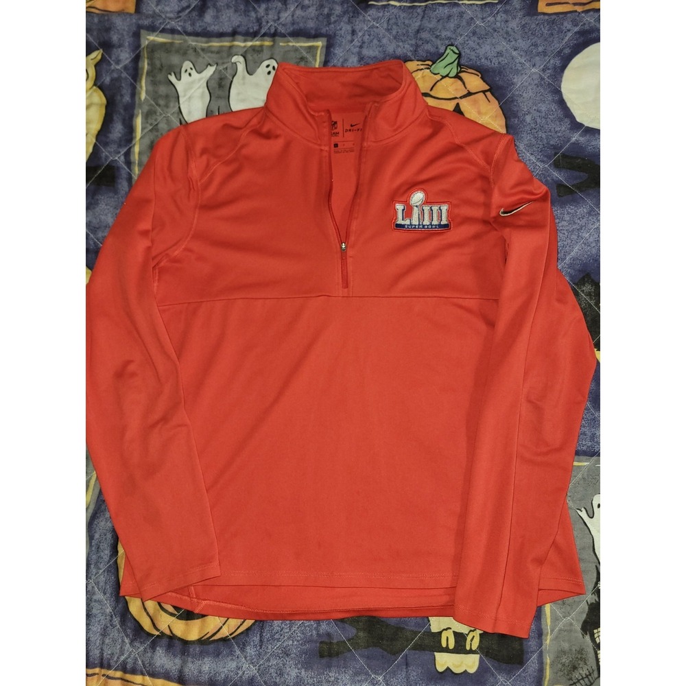 Nike Super Bowl New England‎ Patriots 1/4 Zip Pullover Women's Large 148